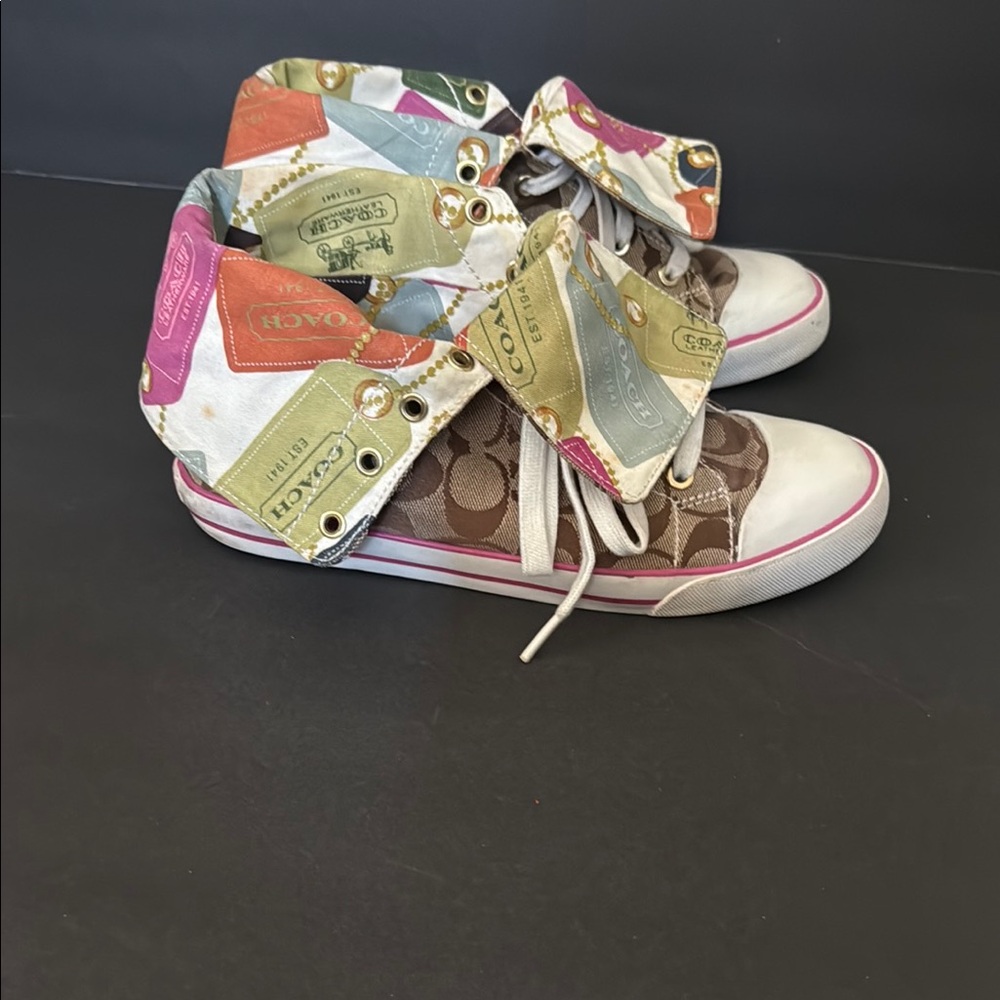 Coach Bonney Multicolor High-Top Sneakers View 5